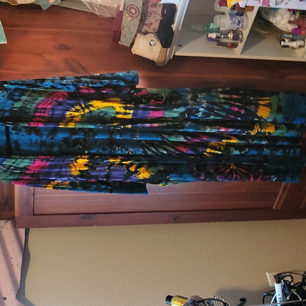 Tie dye long Kimono one size fits most